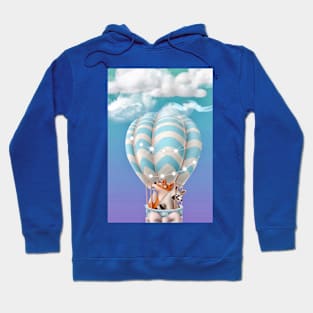 “Hot Air Balloon Adventures - Raccoon & Fox” Hoodie